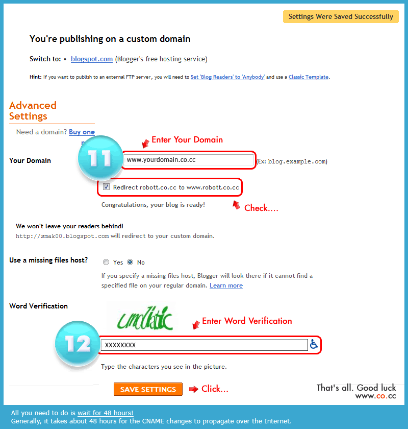 Langkah terakhir custom domain