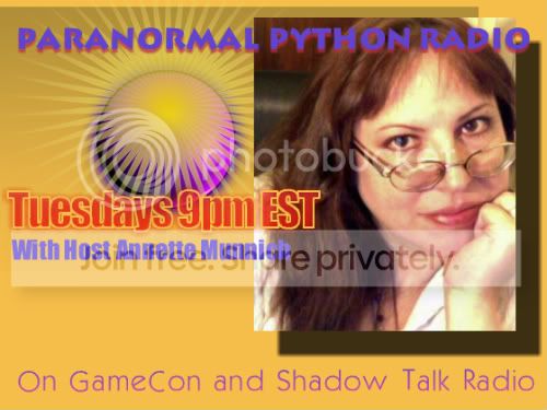Paranormal Python,Paranormal Python Radio,Annette Munnich,Paranormal Talk Radio